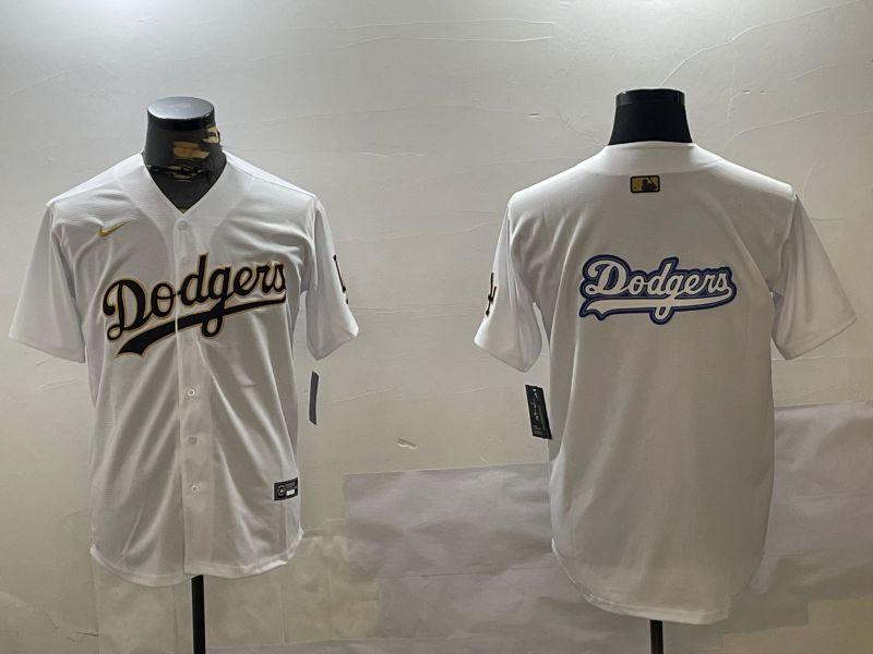 Men Los Angeles Dodgers Blank White Game 2024 Nike MLB Jersey style 12052